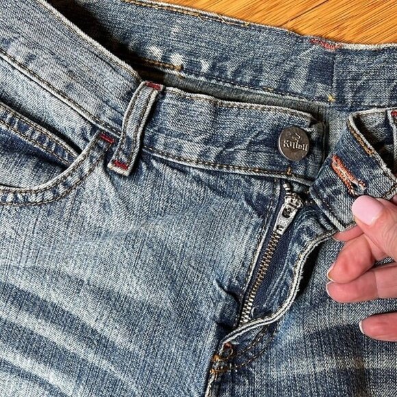 Killah by Miss Sixty flare jeans tartan patch vintage 90’s 00’s size 30 34” ins - Picture 3 of 12